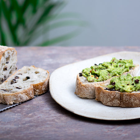 Chlorella-mashed Avocado