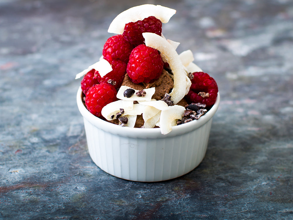 Chocolate, Coconut & Raspberry Pot