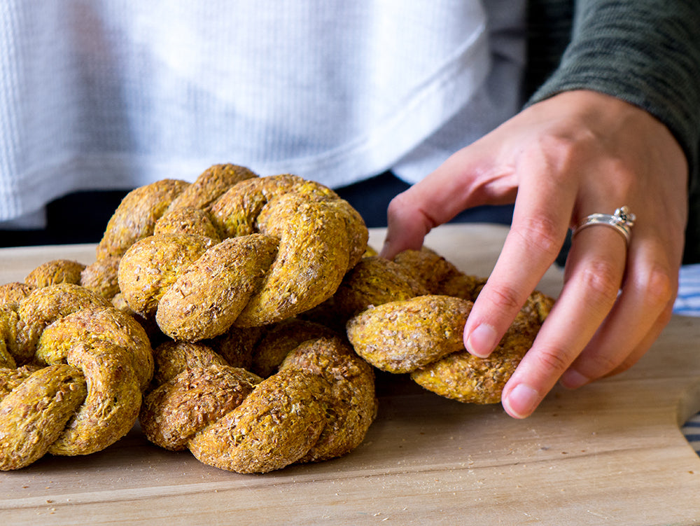 Turmeric & Chia Wholemeal Bread Rolls